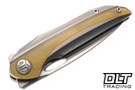 Bestech Knives Senu - Stonewashed Titanium with Ultem Inlay - Stonewashed S90V Blade