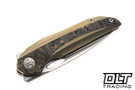 Bestech Knives Senu - Bronze Titanium with Fat Carbon Inlay - Hand Rubbed Satin S90V Blade