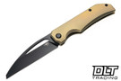 Bestech Knives Mini Taipan - Bronze Titanium - Black PVD Slotted MagnaCut Blade