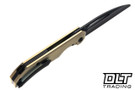 Bestech Knives Mini Taipan - Bronze Titanium - Black PVD Slotted MagnaCut Blade