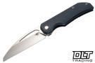 Bestech Knives Mini Taipan - Black & Blue Titanium - Hand Rubbed Satin Slotted MagnaCut Blade