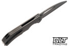 Bestech Knives Mini Taipan - Dark Grey Titanium - Dark Stonewashed Slotted MagnaCut Blade