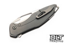 Koenig Mini Arius - Corda Pattern Titanium Handle - Burnished M390 Blade - Polished Flats - Raw Hardware