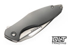 Koenig Mini Arius - Smooth Titanium Handle - Burnished M390 Blade - Polished Flats - Satin Hardware