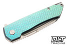 MachineWise Mojave - Heavy Distress Aqua Fade Mosaic Titanium - Lightwash S90V Blade #1386