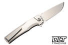 MachineWise Sonora - Raw Ti Bolster - Fine Step Titanium - Stonewash S90V Blade #2149
