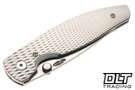 Three Rivers Manufacturing Atom MagnaCut - Linerlock - 3D Lizard Skin Contoured - Titanium