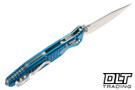 Microtech Socom Ram-Lok - Blue Frag Handle - Stonewash Blade - 160RL-10FRBL