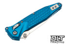 Microtech Socom Ram-Lok - Blue Frag Handle - Stonewash Blade - 160RL-10FRBL