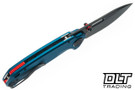 Vosteed Zander - Vanchor Lock - Steel Blue Aluminum - Black Stonewashed S35VN Blade