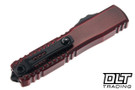 Microtech Ultratech Gen IV - Red Abraision Half Tri-Grip Handle - 11234HT-1RDAA