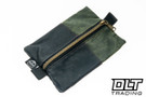 PNW Bushcraft EDC Waxed Canvas Zipper Pouch - Green & Black