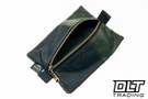 PNW Bushcraft EDC Waxed Canvas Zipper Pouch - Green & Black