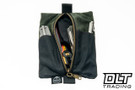 PNW Bushcraft EDC Waxed Canvas Zipper Pouch - Green & Black