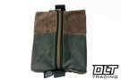 PNW Bushcraft EDC Waxed Canvas Zipper Pouch - Brown & Green