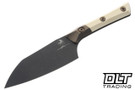 Microtech 4.2" Santoku - DLC Blade - Titanium Bolster - Ivory G-10 - Signature Series
