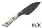 Microtech 4.2" Santoku - DLC Blade - Titanium Bolster - Ivory G-10 - Signature Series