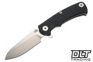 Hinderer Project X Sheepsfoot MagnaCut - Stonewashed Titanium & Blade - Black G-10