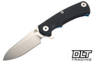 Hinderer Project X Sheepsfoot MagnaCut - Blue Anodized Titanium - Stonewashed Blade - Black G-10