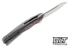 Hawk Talon - Titanium Handle - Lava Flow FatCarbon Overlay - Brightwash M390 Blade