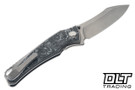 Hawk Talon - Titanium Handle - White TechnoCarbo Overlay - Brightwash M390 Blade