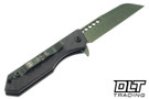 Heretic Jinn Manual - Metallic Green MagnaCut Blade - Carbon Fiber Blade
