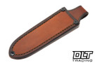 Skinbender Leather EDC Pouch Sheath - Two Tone Brown Leather - OD Green Stitching