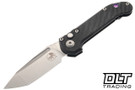 Microtech LUDT - Carbon Fiber Handle - Stonewashed Blade - Purple Titanium Accents - Marfione Select - 1136-10MS15