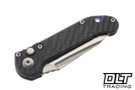 Microtech LUDT - Carbon Fiber Handle - Stonewashed Blade - Purple Titanium Accents - Marfione Select - 1136-10MS15