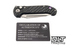 Microtech LUDT - Carbon Fiber Handle - Stonewashed Blade - Purple Titanium Accents - Marfione Select - 1136-10MS15