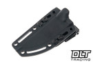 Microtech Akris - Black G-10 Handle - Stonewashed Blade - Black Kydex Sheath - 95-10BK-5