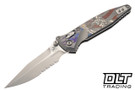 Microtech Socom Ram-Lok - Stonewashed Titanium with Patriotic Motif - Tumbled High Polish Blade - Prototype - 160RL-8SETLODSSPR
