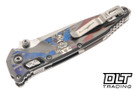 Microtech Socom Ram-Lok - Stonewashed Titanium with Patriotic Motif - Tumbled High Polish Blade - Prototype - 160RL-8SETLODSSPR