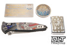 Microtech Socom Ram-Lok - Stonewashed Titanium with Patriotic Motif - Tumbled High Polish Blade - Prototype - 160RL-8SETLODSSPR
