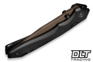 Civivi Elite Brova CE25093-2 - Black Aluminum - Dark Brown Stonewash S35VN Blade