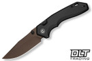 Civivi Elite Brova CE25093-2 - Black Aluminum - Dark Brown Stonewash S35VN Blade