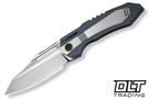 WE Knife Bogey WE23088-3 - Blue & Satin Titanium - Hand Rubbed Satin M390 Blade