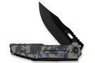 WE Knife Barracks WE25078-3 - Pixel Pattern Titanium - Black Stonewash Bevels - Black Brushed Flats M390 Blade