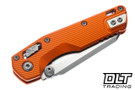 Microtech MSI Mini Ram-Lok - Orange Fluted Handle - Stonewashed Blade - 210M-10FLOR