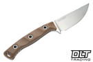 Microtech Akris - Dark Earth Handle - Stonewashed Blade - Kydex Sheath with Tan Belt Loop - 95-10DE-6