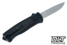 Benchmade Shootout 5371-04 - Black Grivory - Stonewash S30V Drop Point Blade
