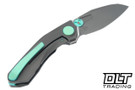 Reate Vulpex VK-FROK Elmax Dark Frosted Satin Blade - Dark Bead Blasted Titanium