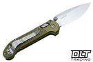 Microtech LUDT Ram-Lok - OD Green Frag Handle - Stonewashed Blade - 1135RL-10FROD