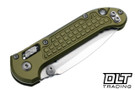 Microtech LUDT Ram-Lok - OD Green Frag Handle - Stonewashed Blade - 1135RL-10FROD
