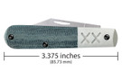 Case Smooth Crossroads XR Barlow - Stonewashed Satin S35VN Blade - Blue Denim Canvas - White G-10 Liner