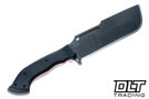 WTG Ares-NC - SK85 Hand Rub APO Finished Blade - Black G-10 Gator Grip - Orange Liners - Black Kydex