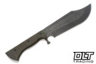 WTG V-44X Gen 3 - SK85 Hand Rub APO Finished Blade - OD Green Burlap Canvas Micarta - OD Green Kydex