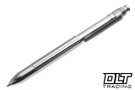 MachineWise ROTA Pen - Parker - Polished Stonewashed Straight Flute Titanium - Click Mechanism #388