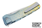 MachineWise Sonora - Ti Bolster - Dotted Blue Green Fade Anodized Smooth Titanium - Stonewashed S90V Blade #2222