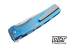 MachineWise Sonora - Ti Bolster - Navy Blue Fade Titanium - Epicenter Texture - Stonewashed S90V Blade #2217